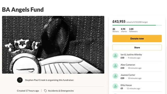 A fundraising page has raised almost £45,000 so far