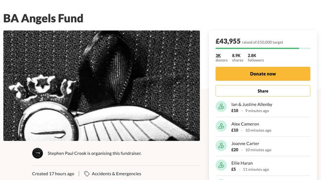 A fundraising page has raised almost £45,000 so far