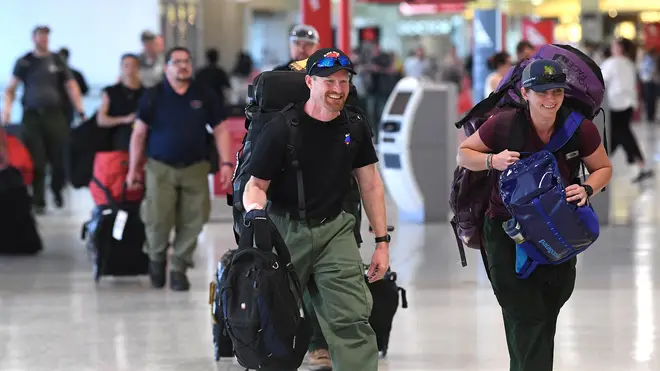 A team of 39 American firefighters arrived in Australia on Thursday to help with emergency efforts