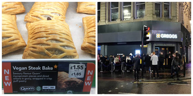Dozens queued to try the new Greggs' steak bake in Newcastle