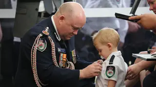 Harvey Keaton was given his dad's medal for bravery posthumously