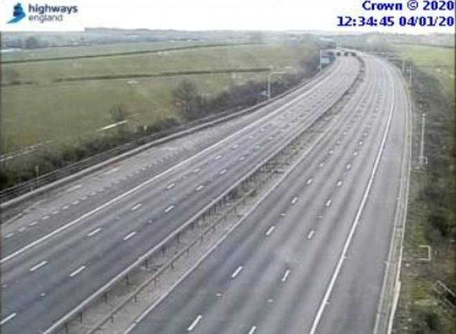The M1 is closed between junctions 12 and 13