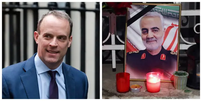 Dominic Raab defended the US over the killing of General Qassem Soleimani