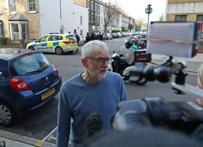 Jeremy Corbyn visited the scene of the crime