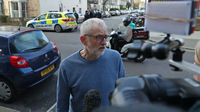 Jeremy Corbyn visited the scene of the crime