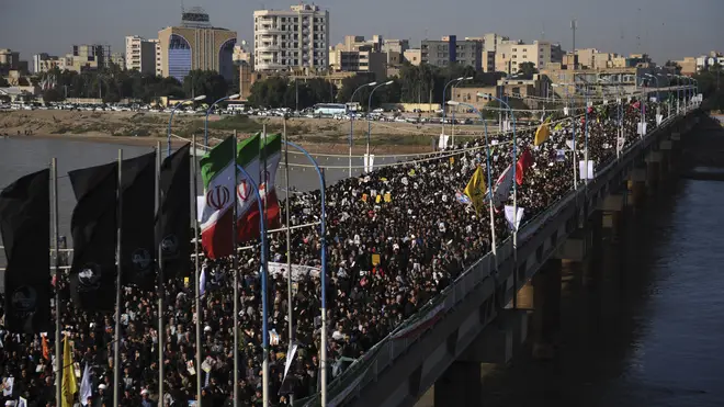 Thousands in Iran have protested Soleimani's death