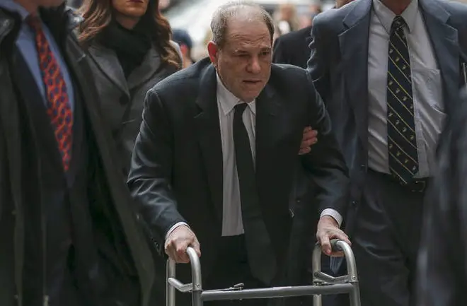 Harvey Weinstein arrives at federal court in New York.