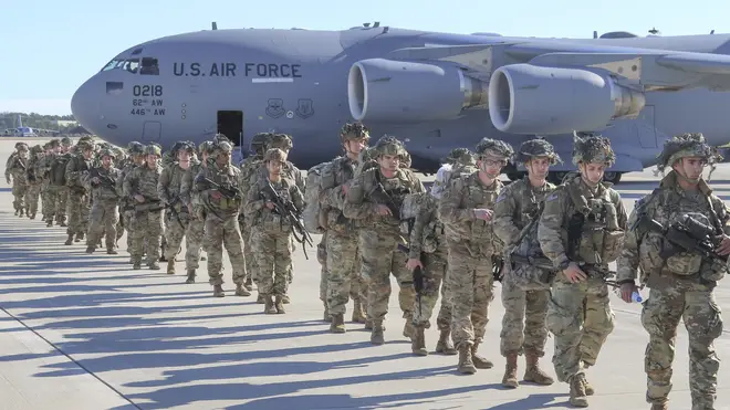 File photo: US troops in Baghdad are on the move