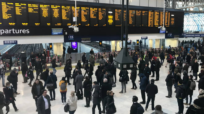Passengers at London Waterloo, where SWR operate most their services