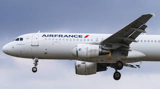 The child's body was found in the landing gear of the Air France plane
