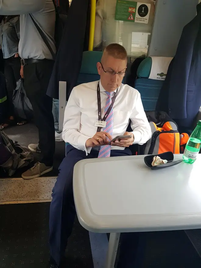 Train boss takes up two seats after kicking passengers out of first class