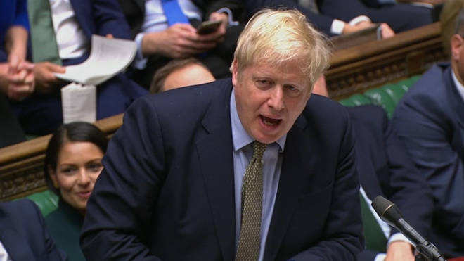 Boris Johnson was answering MPs questions in the Commons