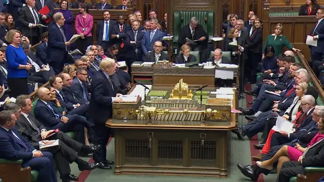 Boris Johnson addressed a packed House of Commons