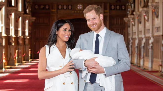 The couple with baby Archie