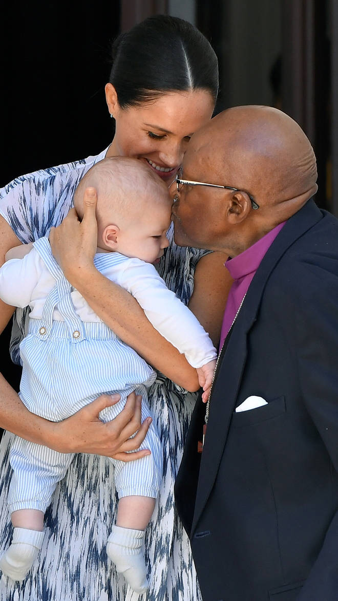Meghan, Archie and Desmond Tutu