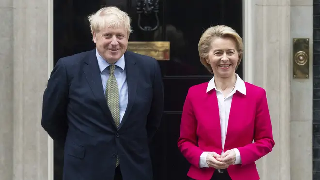 Boris Johnson meets European Commission President Ursula von der Leyen