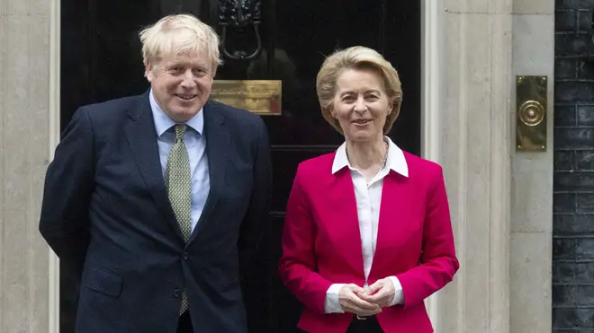 Boris Johnson meets European Commission President Ursula von der Leyen