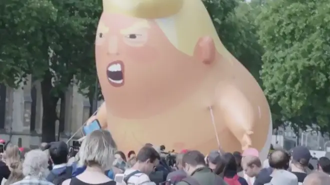 The Trump baby balloon protest