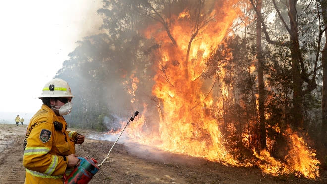Two wildfires have merged to create a mega blaze