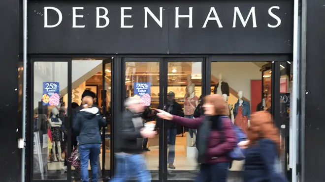 Debenhams will also be shutting down stores in the next week