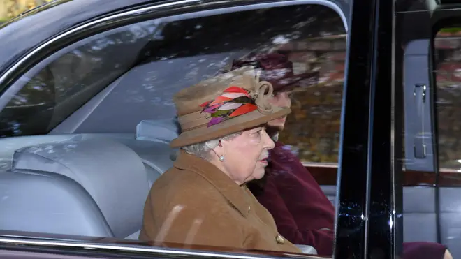 The Queen attended a church service on Sunday morning
