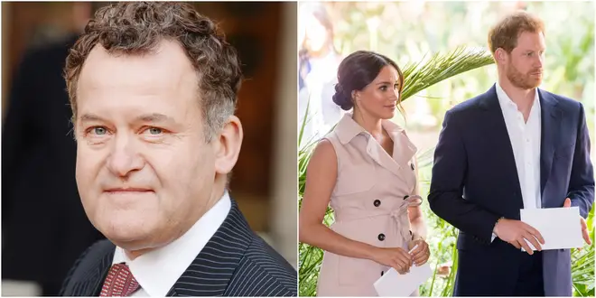 Paul Burrell, Princess Diana’s former butler (left) and Harry and Meghan (right)
