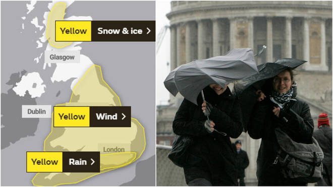 The Met Office has issued several weather warnings for Tuesday