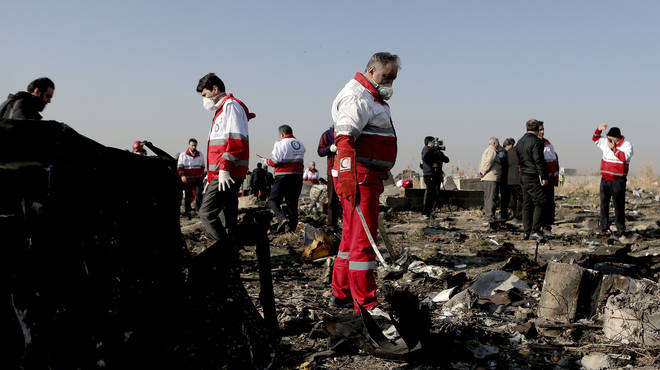The plane was shot down just outside of Tehran