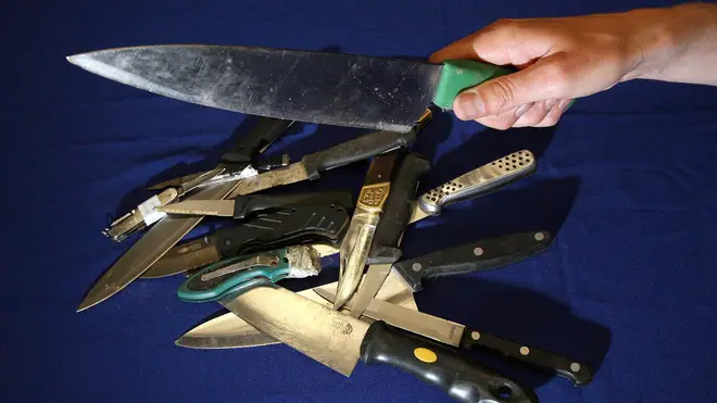 Knife crime offences are are the highest level in a decade