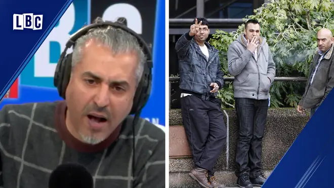 Maajid Nawaz accuses caller of being in "denial" about Asian grooming gangs; three men accused of being involved in the Rochdale scandal