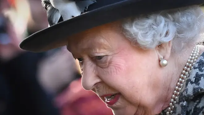 The Queen attended church today after announcing Harry and Meghan were to leave the royal fold
