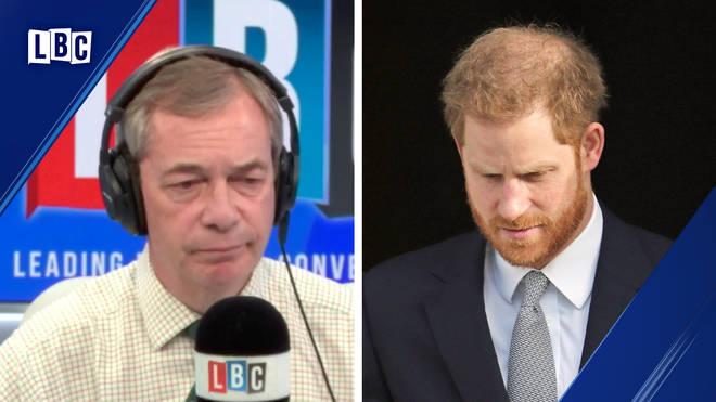 Royal biographer tells Nigel Farage she&squot;s "very worried" for Prince Harry&squot;s future