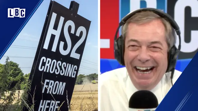 Passionate caller makes case against "ludicrous" HS2 to Nigel Farage