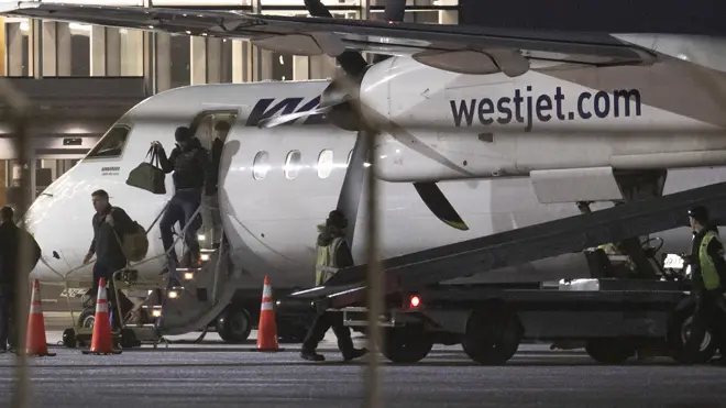 Harry arrived this morning on a WestJet aircraft