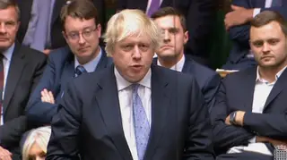 Boris Johnson speaking in the Commons on Wednesday
