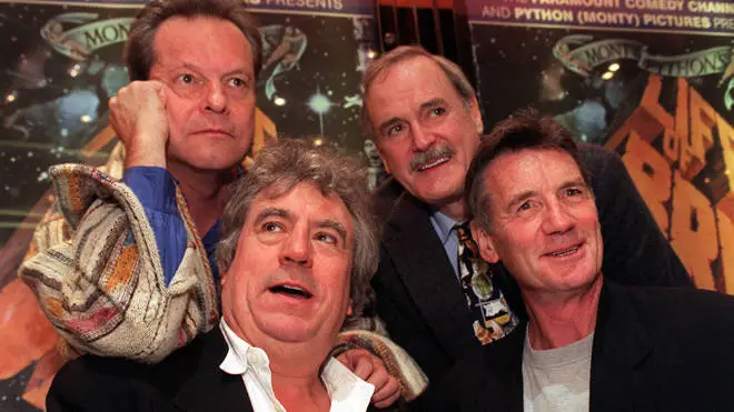 Monty Python stars Terry Gilliam, Terry Jones, John Cleese and Michael Palin pictured together in 1999
