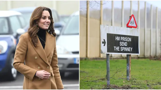 The Duchess of Cambridge arrived at HMP Send in Woking