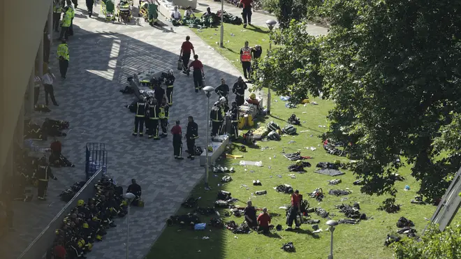 Grenfell Tower firefighters rest