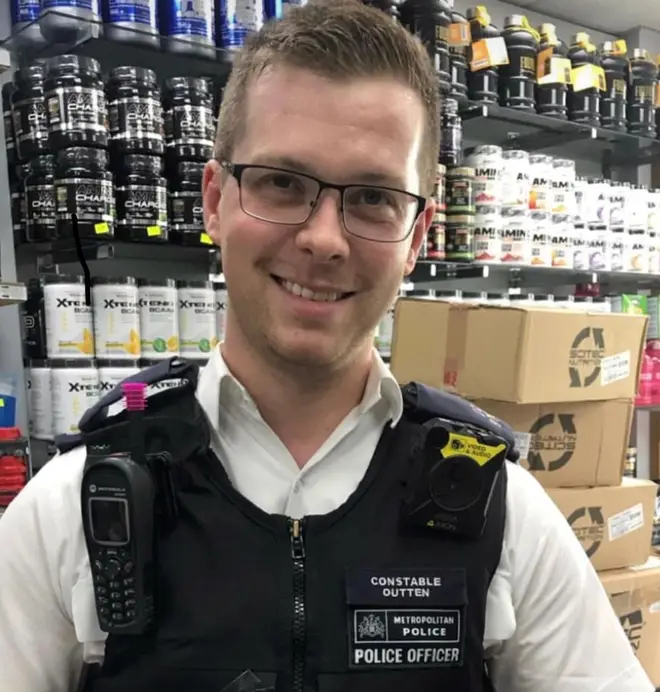 PC Stuart Outten has been dubbed "Britains bravest cop" after the incident