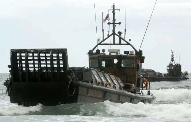 The type of landing craft used during beach assaults, shown in 2008