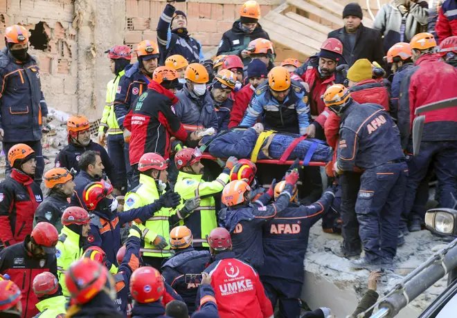 Rescue workers are searching for dozens of missing people after the disaster