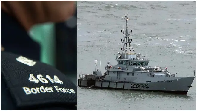 Border Force officials intercepted the small boat carrying 28 people