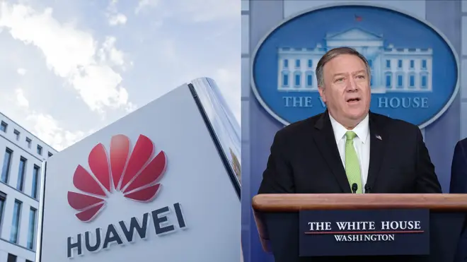 Mike Pompeo made the comments on the Chinese tech giant
