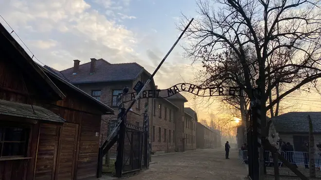 The gates of Auschwitz on World Holocaust Memorial Day