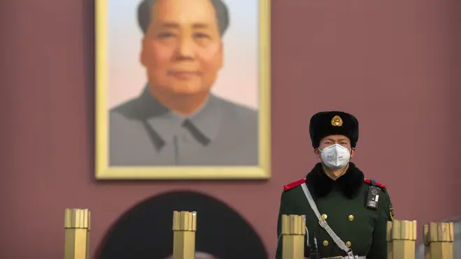 Masks have now been issued to China's military