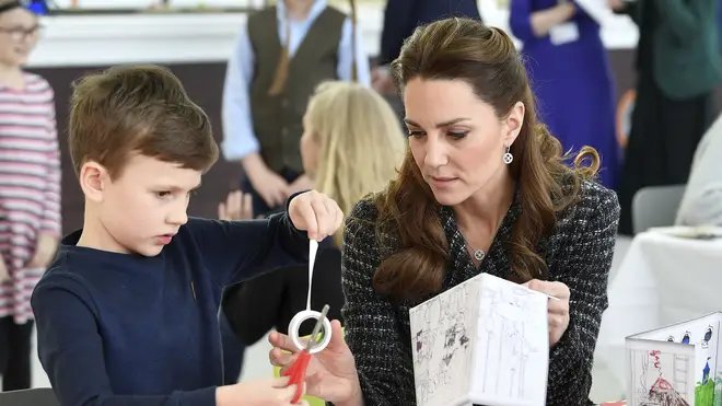 Kate showed off her arty side with the activities