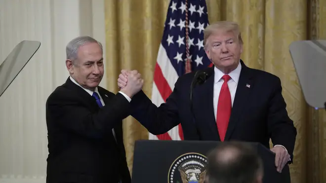 Netanyahu and Trump were speaking at the White House
