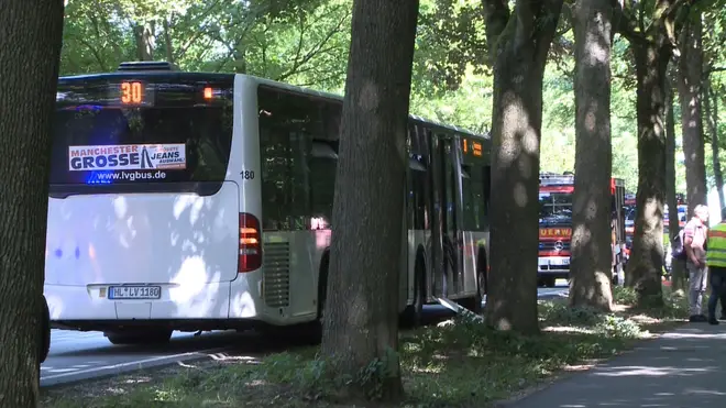 A number of people have been hurt in the bus attack in Northern Germany