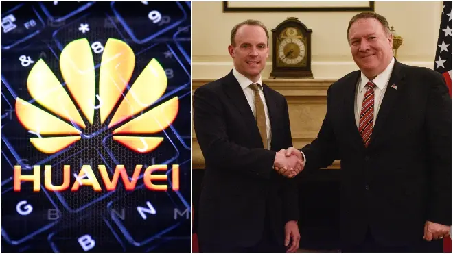 Mike Pompeo is meeting with Dominic Raab to discuss Huawei