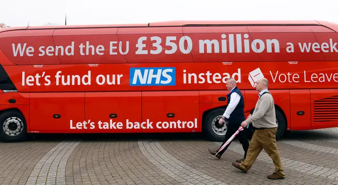 The red bus from the referendum campaign